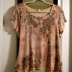 Coldwater Creek floral lined top.